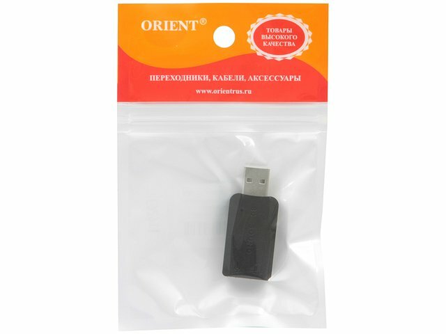 Аудиокарта ORIENT Аудиокарта ORIENT AU-01N, внешн. (USB) (ret)