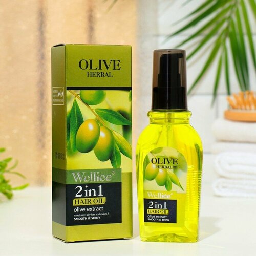 Wellice Профессиональное масло для волос с оливой 2 в 1, 120 мл