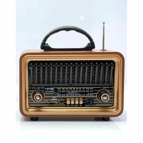 ОЕМ, Портативная FM колонка NS-8069BT, светло-коричневая, арт.55013231
