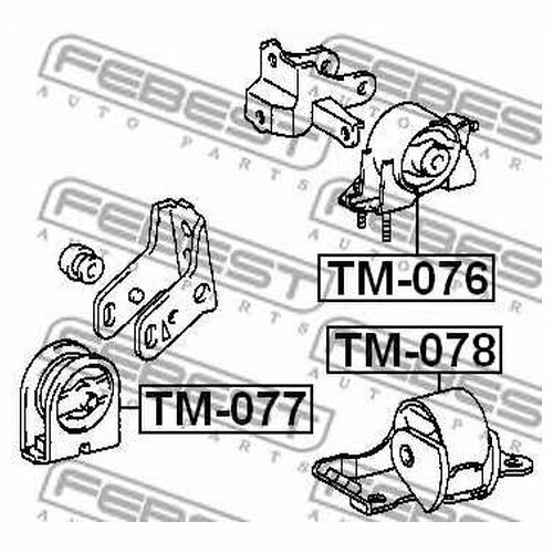 Опора двигателя Febest TM-077 для Toyota Carina ED (1993-1998), Toyota Celica (1993-1999), Toyota Corona (1996-2003)