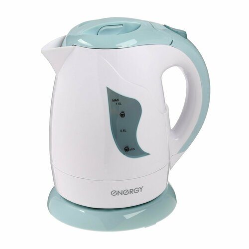 Чайник электрический E-209 пластик 1 л 850 Вт бело-голубой 2294₽