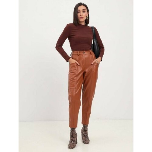 Брюки  ЛенаРа демисезонные, размер 48, коричневый