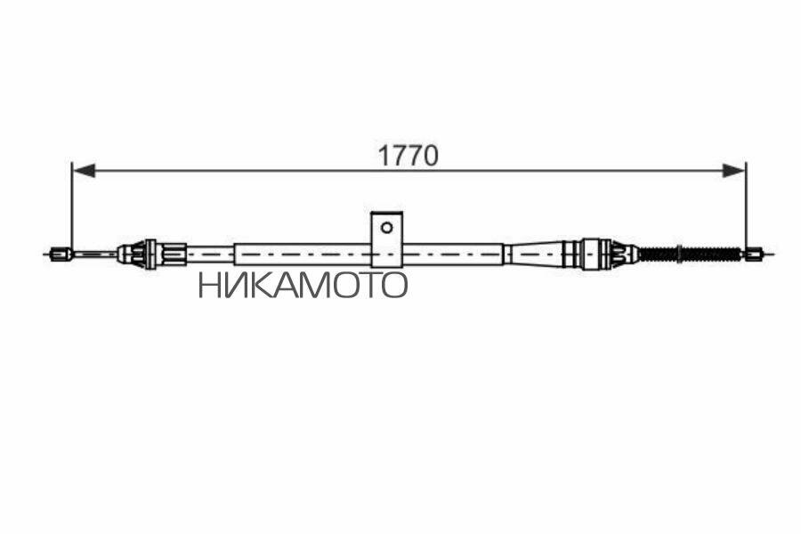 Трос Ручного Тормоза Задний Правый 1765Мм Bosch арт. 1987482739