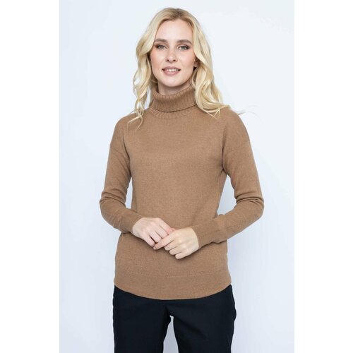 Водолазка KHAN Cashmere, размер 56, коричневый