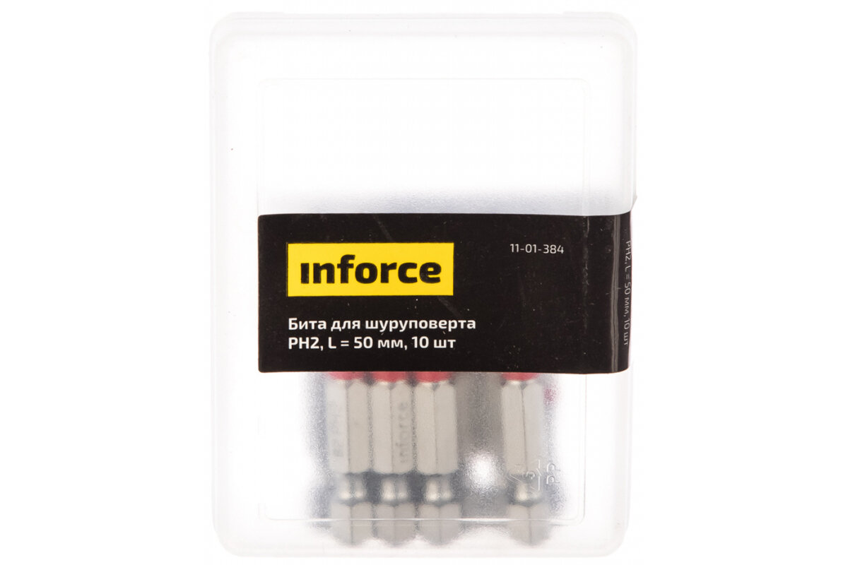Бита (10 шт; PH2; 50 мм) для шуруповерта Inforce 11-01-384 15974597 — фото 3