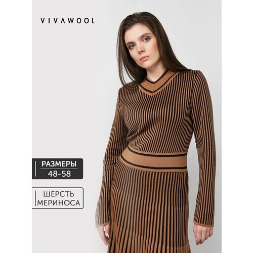 фото Платье vivawool, размер 56, золотой, горчичный