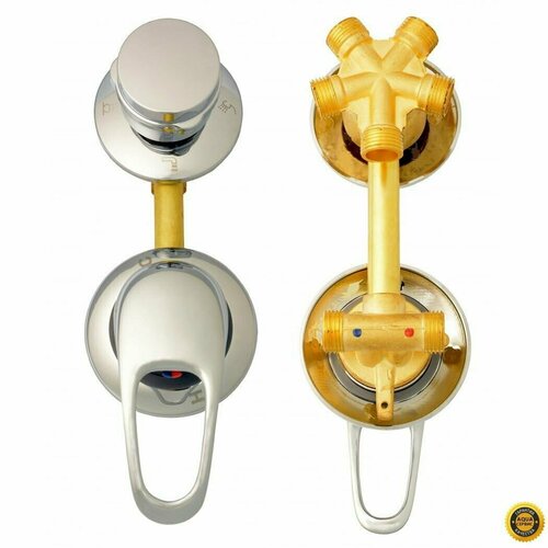 5 150 Резьба смеситель душевой кабины 5 режимов пластиковые ручки и керамические картриджи с силиконовыми уплотнениями латунный корпус под гайку цвет хром глянцевый 3600₽