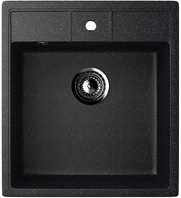 Врезная кухонная мойка 44.5 см Ulgran U-406 308 черный