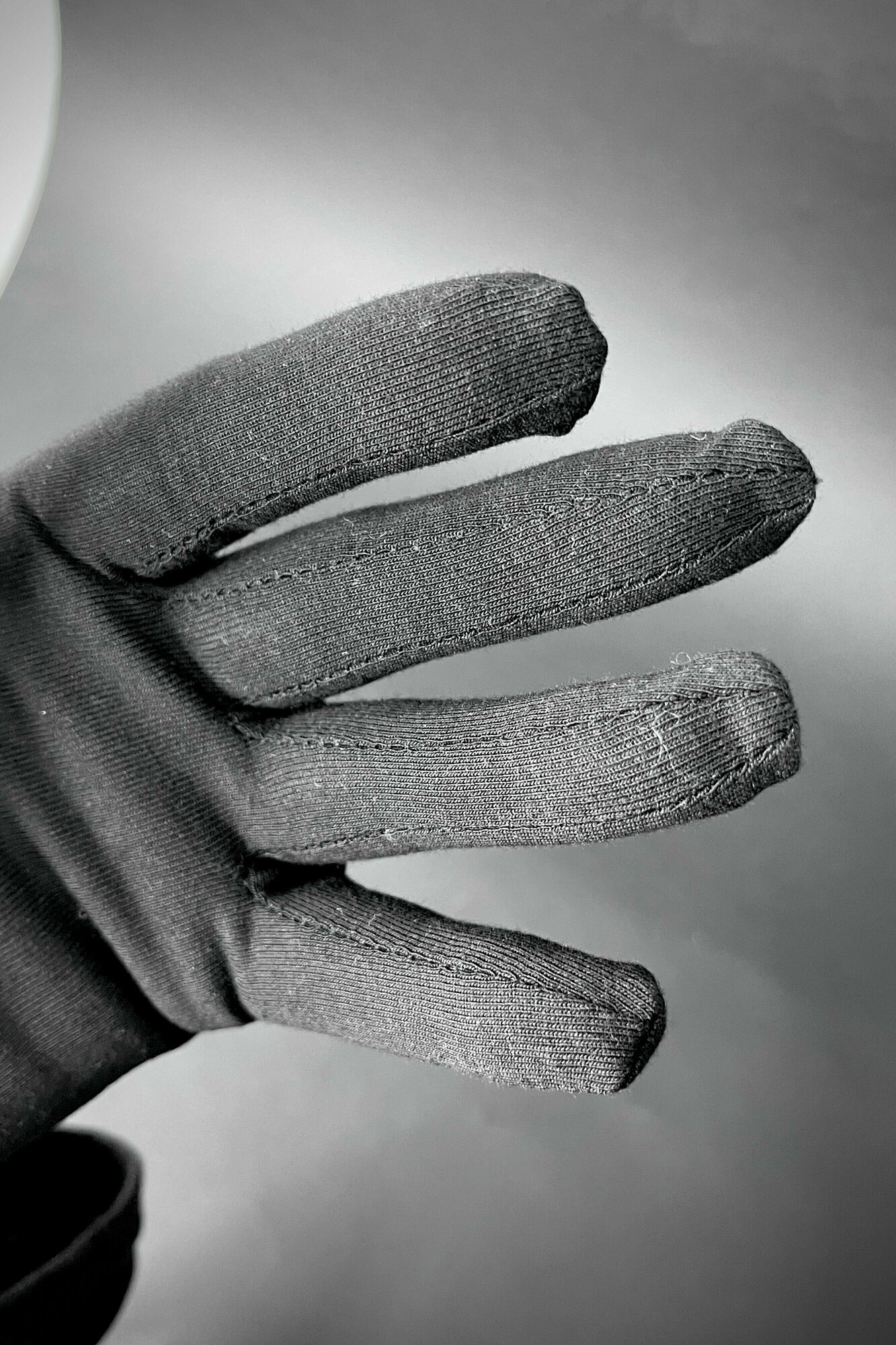 Перчатки ювелирные х/б, лайкра - черные, размер - L - фотография № 7