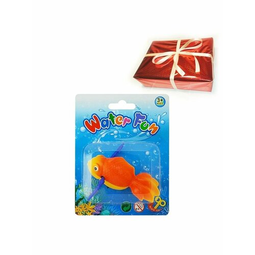 заводная игрушка ys1378 1 рыбка водоплавающая на листе Заводная в подарочной упаковке