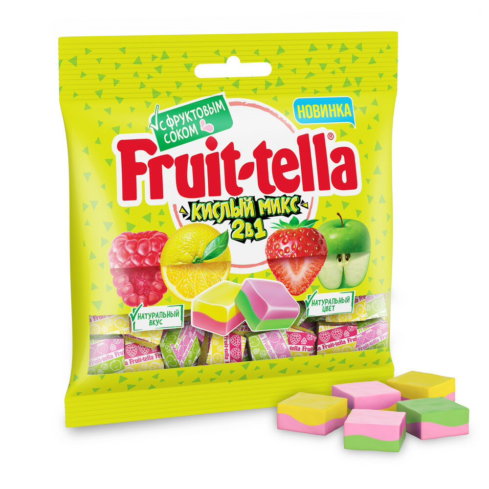 Конфеты жевательные Fruittella Кислый Микс, 70 г - фото №4