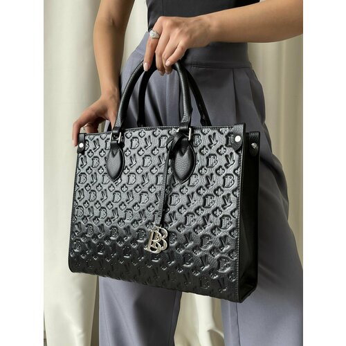 фото Сумка шоппер beautiful birds victoria mini, фактура тиснение, черный