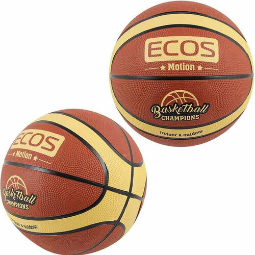 nabor ecos cw c06s pohodnyj 7 predmetov Мяч баскетбольный ECOS MOTION BB105 (№7, цв в ассорт,12 панелей), 998189