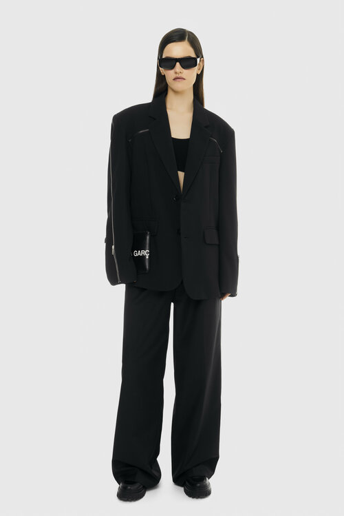 Пиджак , однобортный, размер M, черный