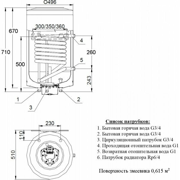 Накопительный косвенный водонагреватель Hajdu AQ IND75FC, белый - фото №16