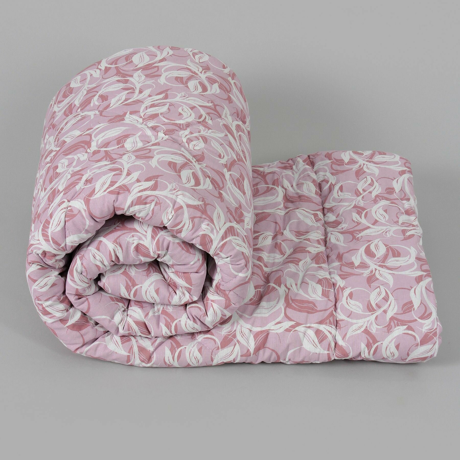 Одеяло зимнее ватное 1.5 спальное розовое в бязи 100% хлопок