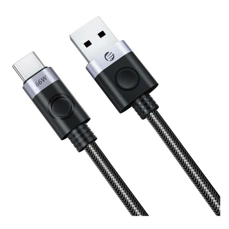 USB-Кабель, USB-A 3.0 - Type-C PD 66 Вт, 1 м, Orico A2C, черный/серебристый [ORICO-A2C-10-BK-BP] - фотография № 8