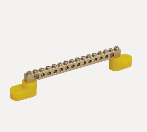 Изображение товара Шина PE "земля" ШНИ-6х9-16-У2-Ж на двух угловых изоляторах IEK YNN10-69-16C2-K05