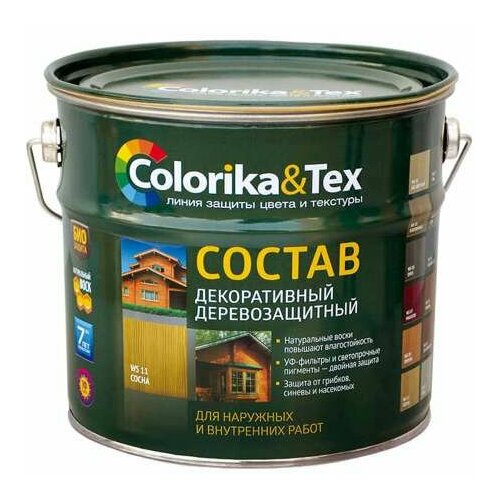 Состав Colorika&Tex деревозащитный Colorika&Tex орех 10 л (1шт) (96387)