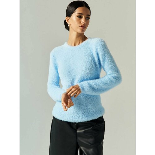 Джемпер WONDERCLO, длинный рукав, прилегающий силуэт, вязаный, размер 42-46, серый