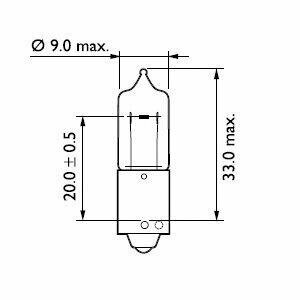 PHILIPS лампа сигнальная H21W 12V 21W ( 1 ШТ.) 12356CP