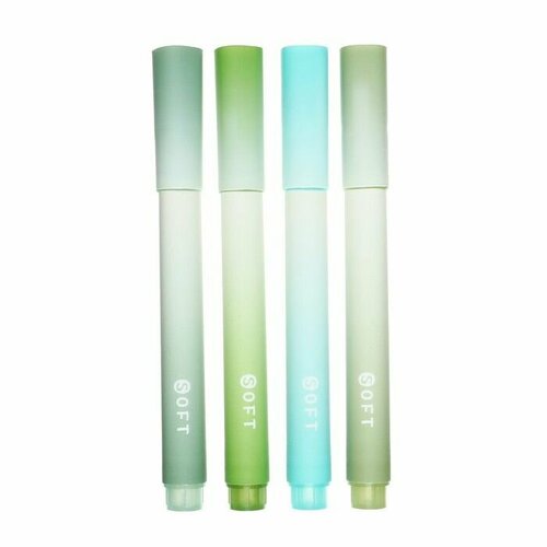 Набор маркеров-текстовыделителей 4 штуки4 цвета пастель сине-зеленый градиент 588₽