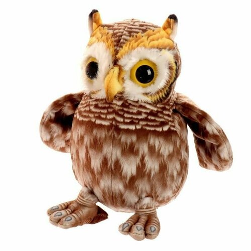 Мягкая игрушка мудрая плюшевая реалистичная Сова букля 25 см