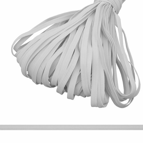 Нудольская фабрика С907 Тесьма эластичная 8мм (100м) белая