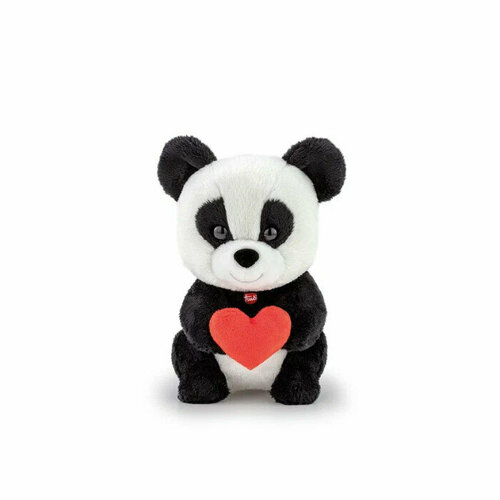 Панда с сердечком Делюкс 9x17x10 см мягкая игрушка брелок кот басик брелок с сердечком 12 см 1 шт