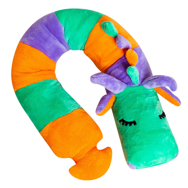 фото Мини валик Дракон Гоша оранжевый, зеленый, сиреневый