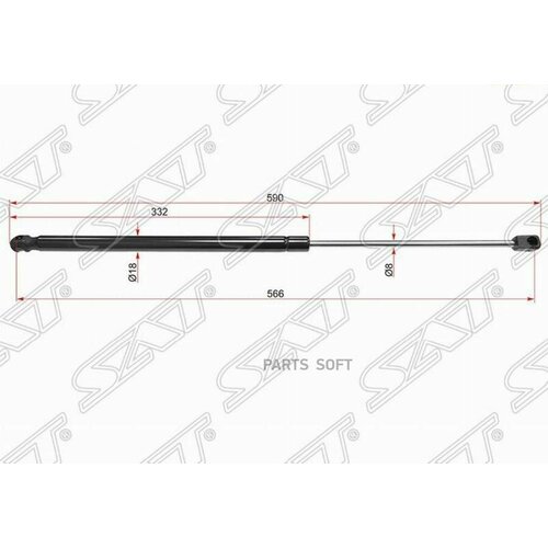 фото Амортизатор крышки багажника hyundai i30 07-11 sat арт. st-81780-2l010