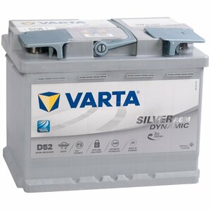 560901068D852 VARTA D52 SILVER dynamic D52 Batterie 12V 60Ah 680A B13 AGM- Batterie