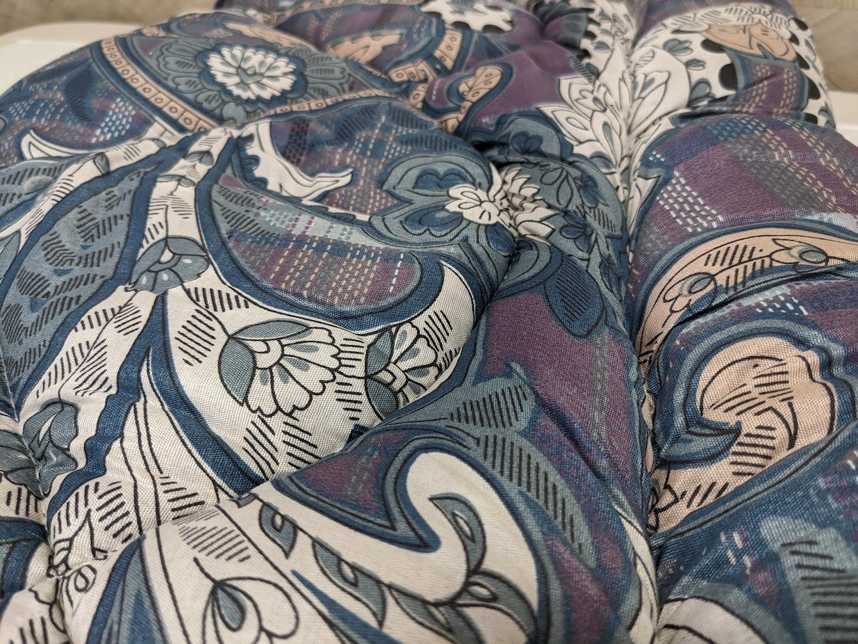 Одеяло ватное всесезонное 140х205, чехол - поликоттон, разноцветное, вариант 3 - фотография № 6