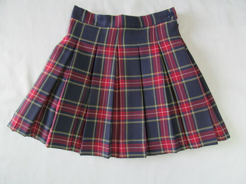 Школьная юбка Классики, размер 40, мультиколор, красный