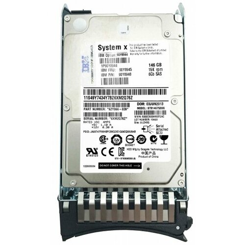 Жесткий диск IBM 90Y8945 146Gb 15000 SAS 25 HDD 2727500₽
