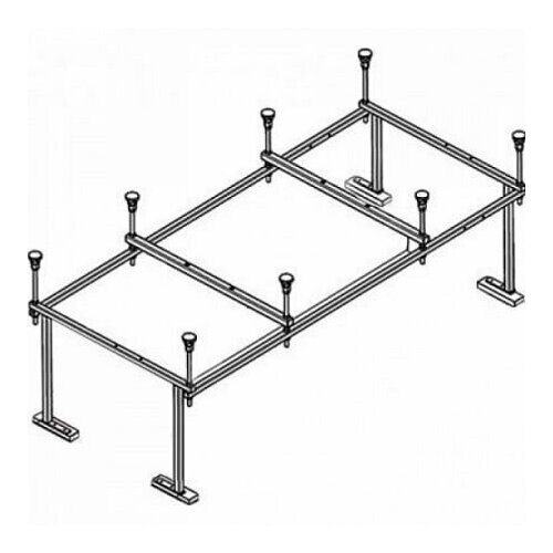 Монтажный комплект Santek к ванне акриловой прямоугольной Санторини 160х70 1WH302496 (каркас, слив-перелив, крепления к стене, крепления к фронтальной панели)