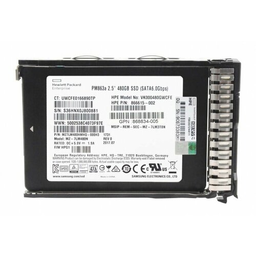 Жесткий диск HP 817075-001 480Gb SATAIII 2,5 SSD