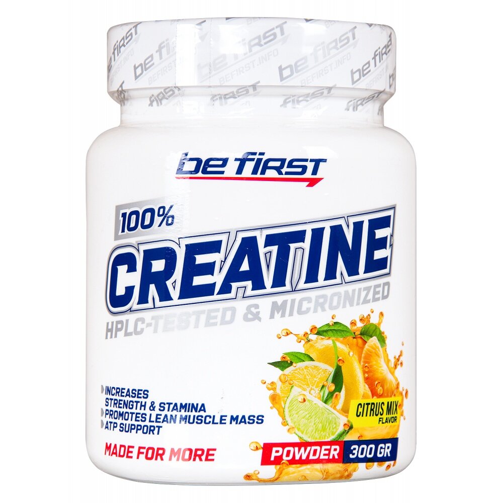 Creatine Monohydrate Powder, 300 г / Банка, Citrus Mix / Цитрусовый Микс