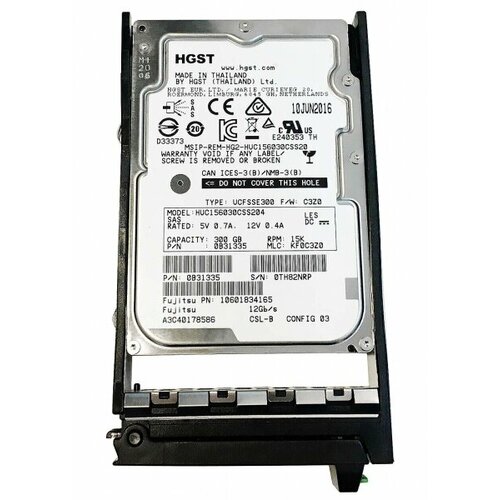 Жесткий диск Fujitsu 0B31335 300GB 15000 SAS HDD 2,5 жесткий диск fujitsu fts eted3hd 300gb 15000 sas 3 5 hdd