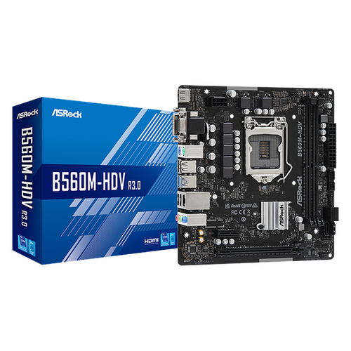 Материнская плата ASRock B560M-HDV R3.0 OEM материнская плата asrock b660 s1700 matx b660m hdv