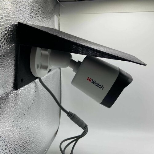 Защитный козырек для камеры 3D-печать светильника видеонаблюдения HIKVISION HIWATCH DAHUA плоский черный защита камеры от дождя льда снега 650₽