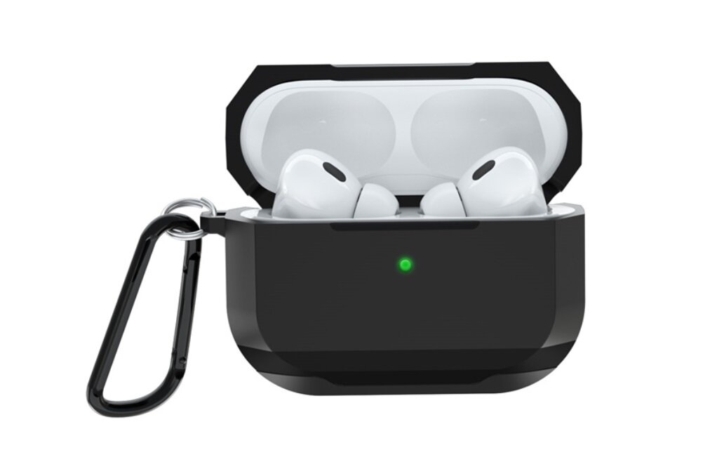 Чехол для наушников AirPods Pro 2, WiWU Defender Strong Metall Ultimate Protection, Черный