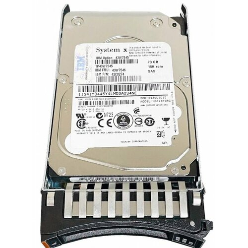 Жесткий диск IBM 43W7547 73Gb 15000 SAS 25 HDD 1163000₽