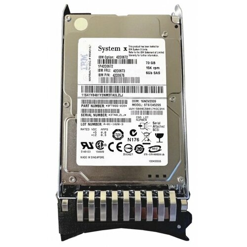 Жесткий диск IBM 42D0672 73Gb SAS 25 HDD 1173500₽
