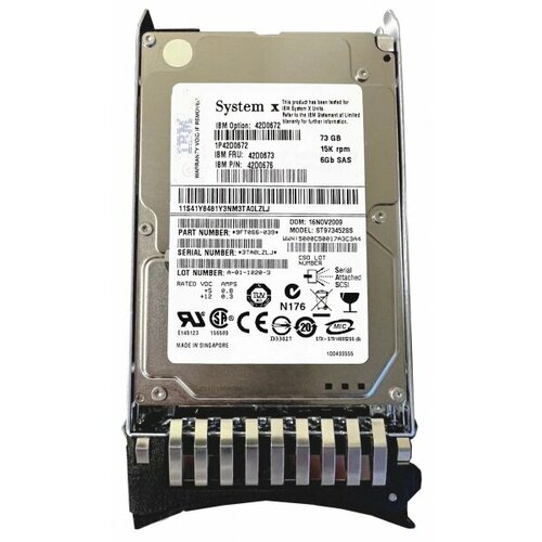 Жесткий диск IBM 42D0676 73Gb 15000 SAS 2,5 HDD жесткий диск ibm 42c0261 73gb 15000 sas 2 5 hdd