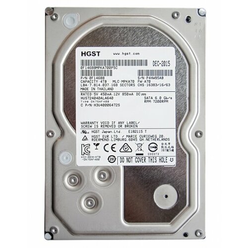 Жесткий диск Hitachi 0F14688 4Tb 7200 SATAIII 35 HDD 1866500₽