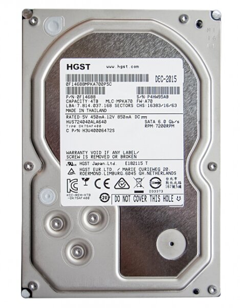 Жесткий диск Hitachi HUS724040ALA640 4Tb 7200 SATAIII 3.5" HDD