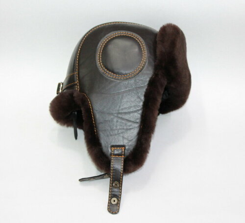 Шапка ушанка Мария зимняя, подкладка, тактическая, размер 60, коричневый