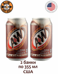 A&W USA Напиток газированный A&W Root Beer, 2 банки