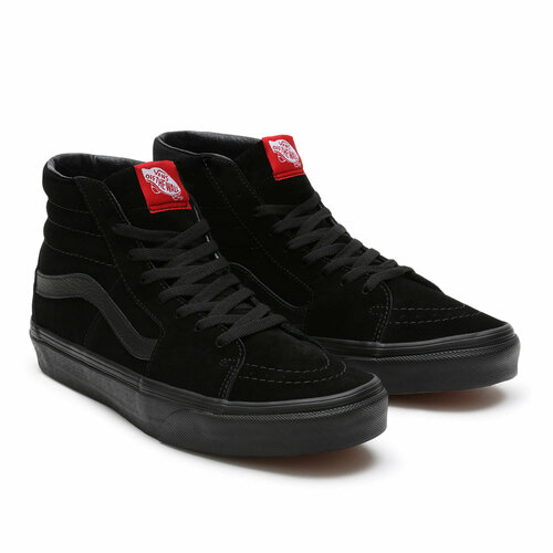 фото Кеды vans sk8-hi vd5ibka, повседневные, натуральная замша, высокие, размер 41 ru, черный